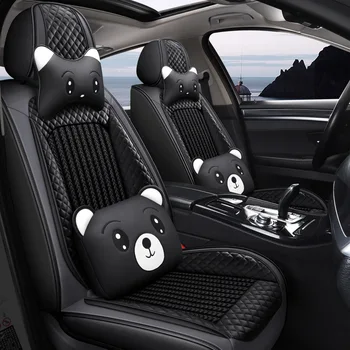 2025 New Wholesale Ice Silk 5 Seater Seat Cover Car protection Cushion Waterproof Breathable Universal Car Seat Cover Full Set