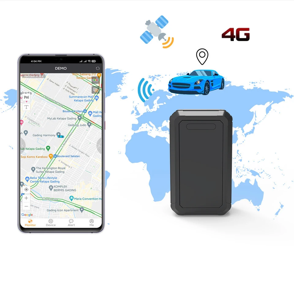 Strong Magnetic Design GPS Tracker GT30 Three Years Standby Time Vehicle Tracking System With Free App