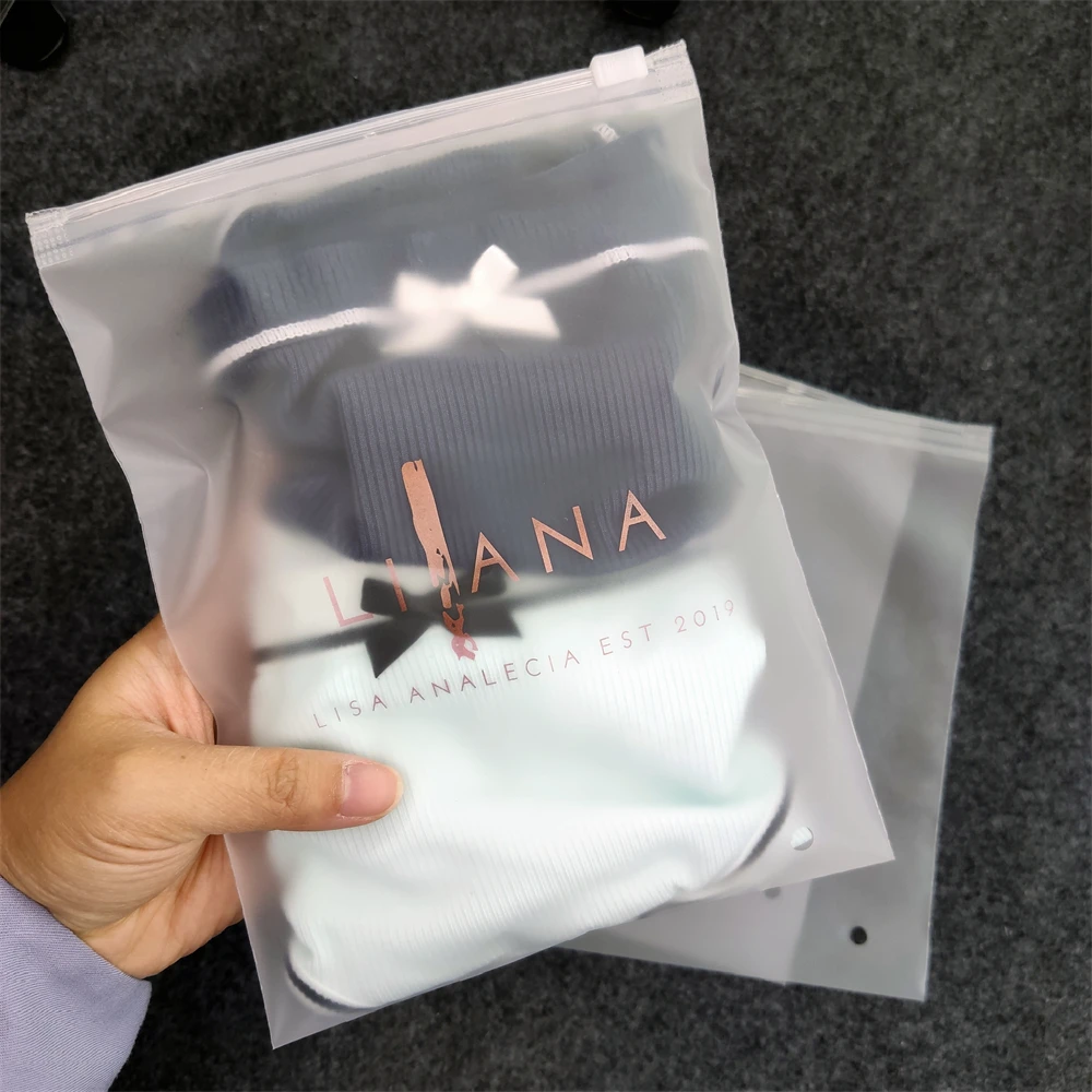 Hot Selling Customized Black Clothing Zip Lock Poly Bags For Packaging ...