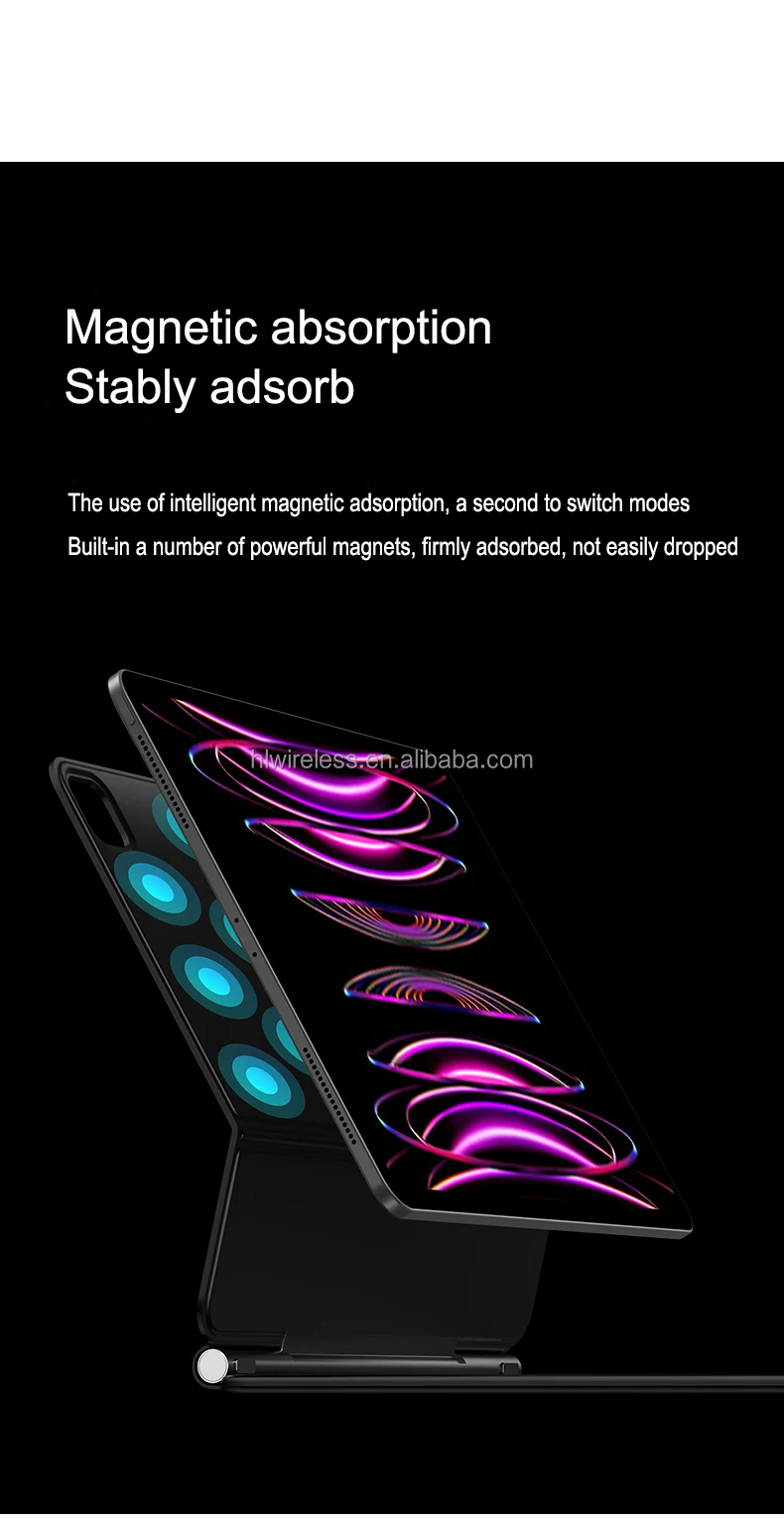 Customize Languages 12.9 Inch Magic Keyboard Case For Apple Ipad Pro 12.9 20182022 Version