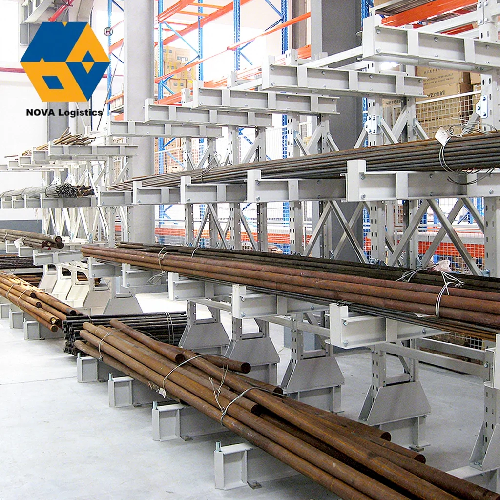 맞춤형 Q235B 철강 구조물 캔틸레버 랙 저장 랙 중형 산업용 창고 캔틸레버 랙킹