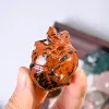 mahogany human heart carving