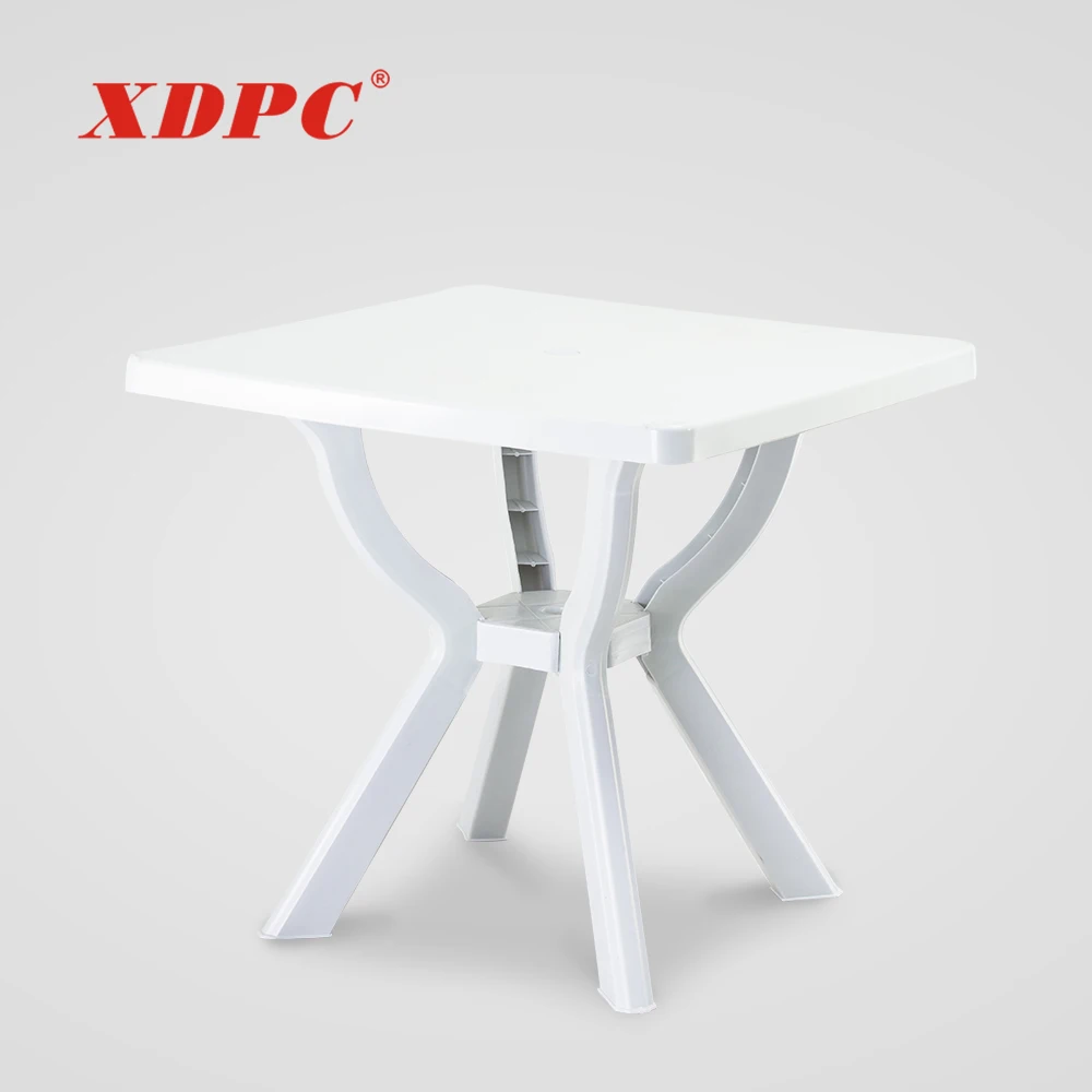 Table De Jardin Carrée En Plastique Blanc – Intérieur & Extérieur | Design Moderne Et Élégant