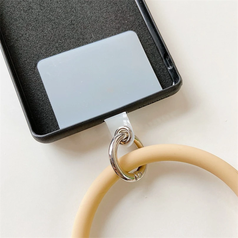 Universal Hanging Ring For Mobile Phone Soft Silicone Lanyard Strap Anti-Lost Bracelet for iPhone Xiaomi Samsung Keychain