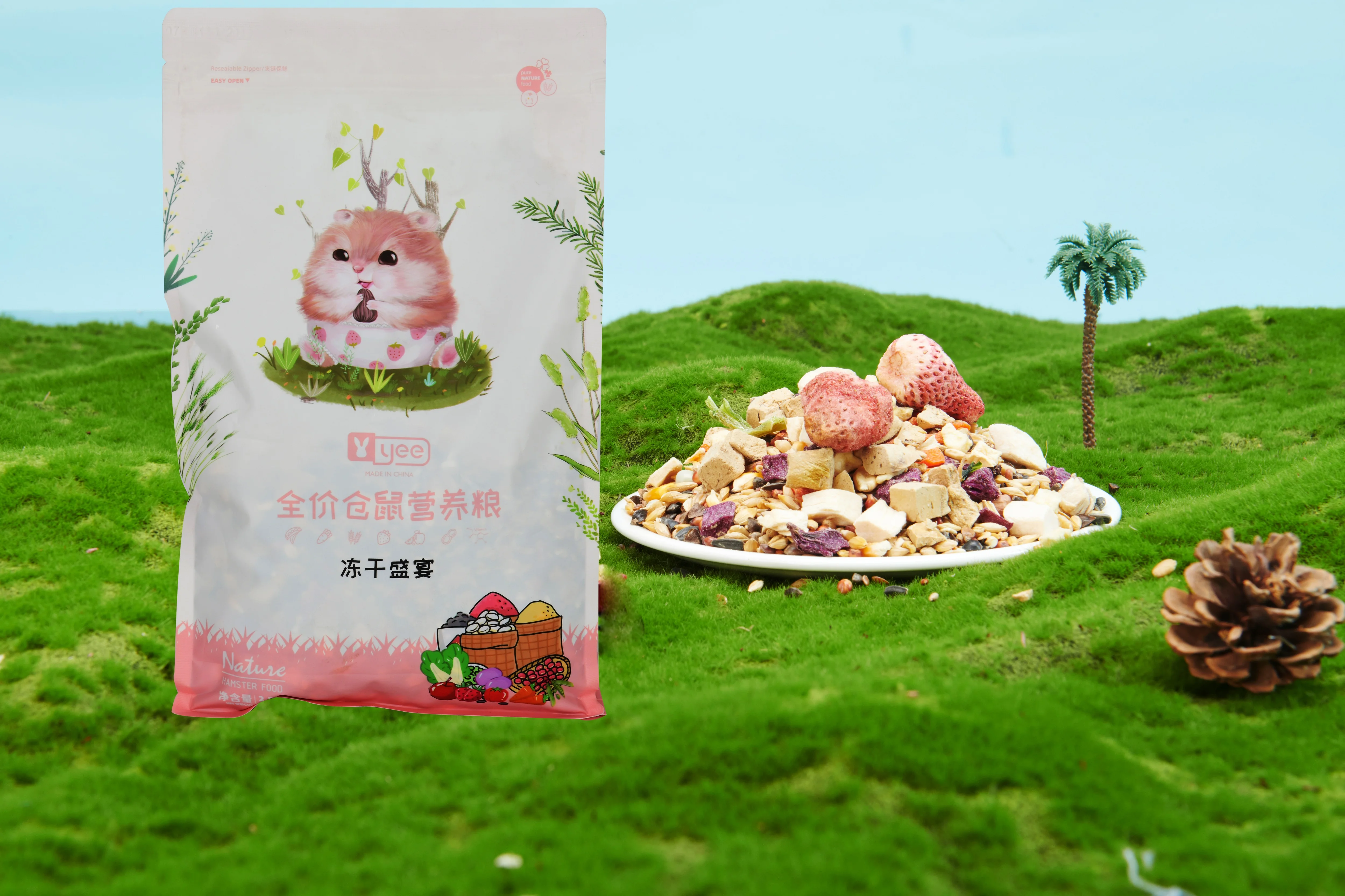 Custom Pet Food Chinchilla Rabbit Hamster Food Wholesale Freeze Dried