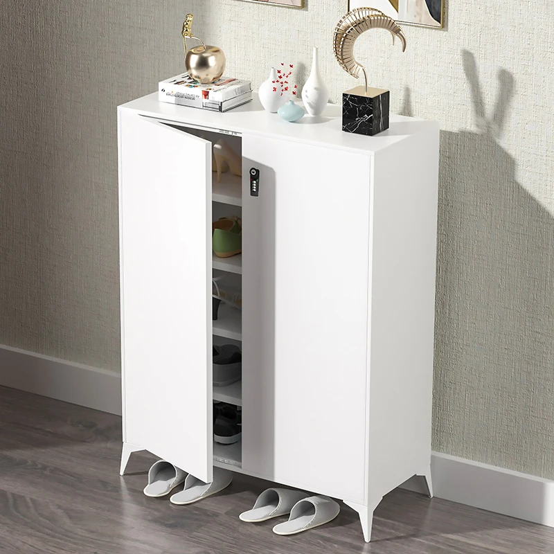 Compact Steel Shoe Cabinet and Space-Saving Design Durable Steel Shoe Rack Cabinet with Adjustable Shelves