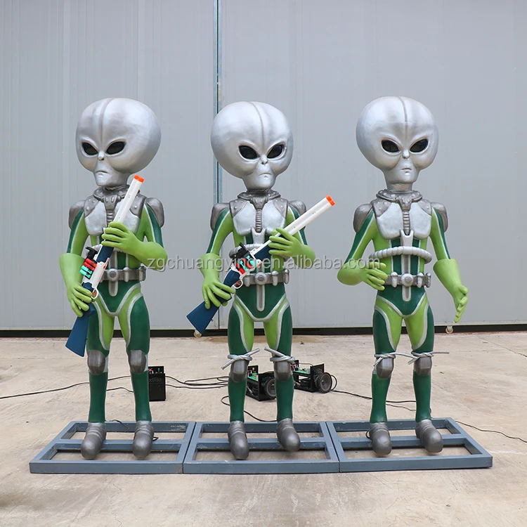 Science and Technology Museum Life Size Animatronic Alien Model