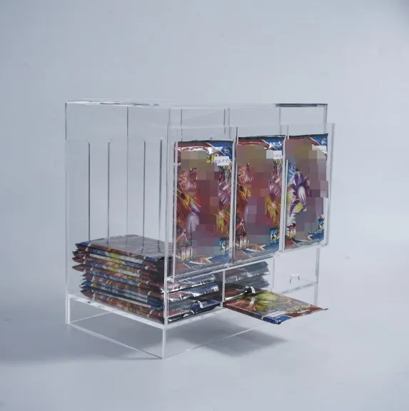 カードディスペンサー - 3スロット アクリルオーガナイザー 3スロット アクリルカードディスペンサーオーガナイザー | トレーディ  カードパックディスペンサー | 3 スロット アクリル カードディスペンサー オーガナイザー,アクリル透明素材のゲームやビジネスに最 ... カードパックディスペンサー 3スロット アクリルカードディスペンサーオーガナイザー 透明オーガナイザー スポーツ 寝室 自宅 ゲーム