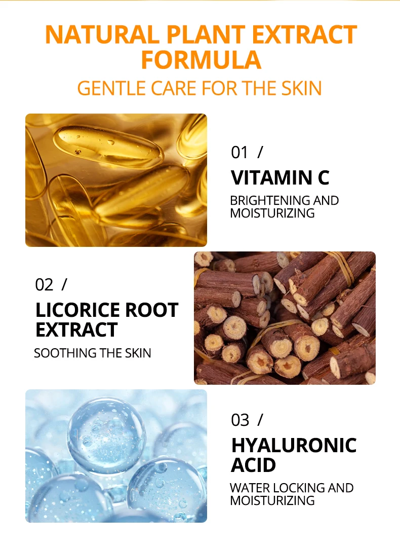 Disaar Vitamin C Solid Stick Roll on Orange Vitamin C Cleansing Antiperspirant Stick Roll on for Body Underarm