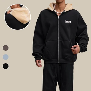 New Arrival High Street Casual Unisex Plus Size Winter Jackets Zip up  Mens Fleece Jacket Sports Jacket