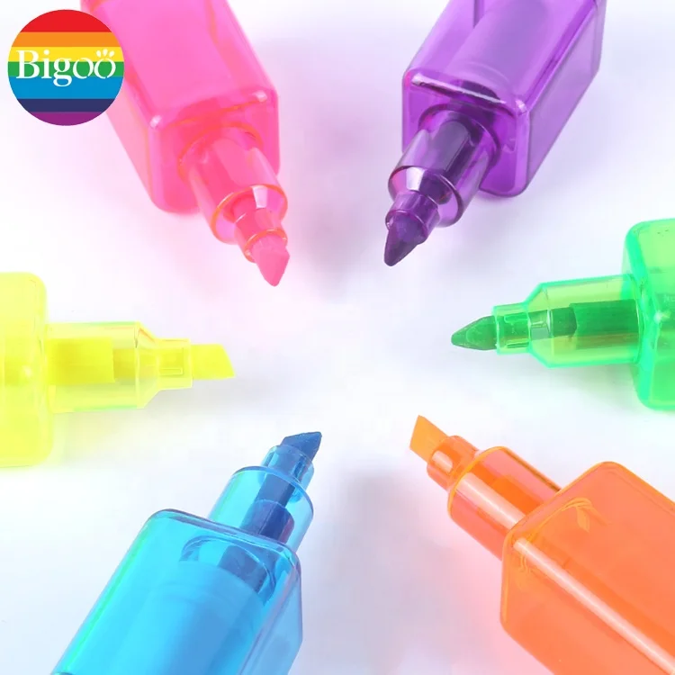 Бутылка под лак для ногтей стиль мини пластиковый маркер ручка набор из 6 видов цветов оптовая продажа для офиса и школы промотирования