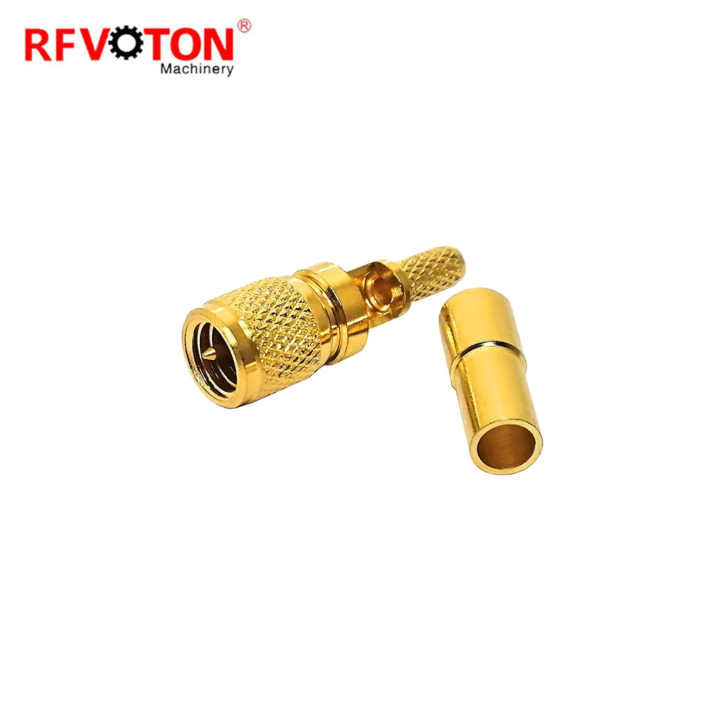 Circular Connector Microdot 10-32 L5 M5 Male Connector For Rg174 Rg316 Cable supplier