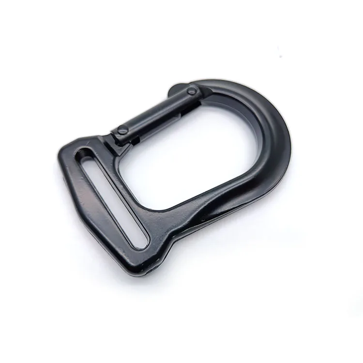 Black Tention Zinc Alloy Buckle Making Accessories Yoga Swivel Snap Hook Strap Carabiner Webbing Metal Hook