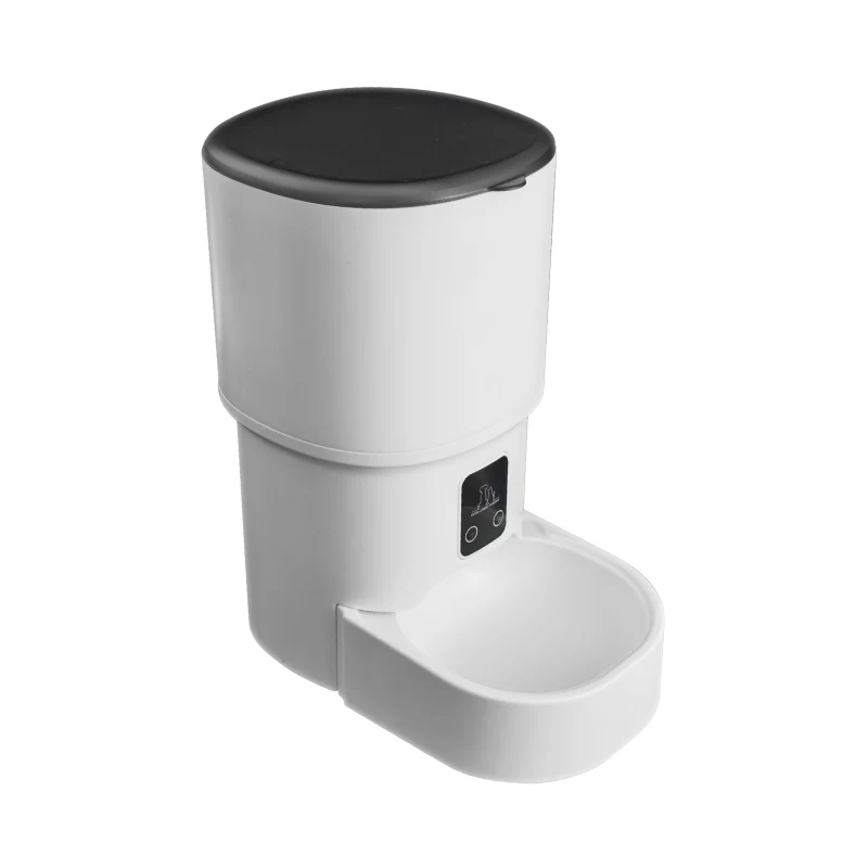 Smart Pet Feeder with Tuya App Wi-Fi Enabled Automatic Food Dispenser Oval Shape Battery/Charge Powered for Cats & Dogs