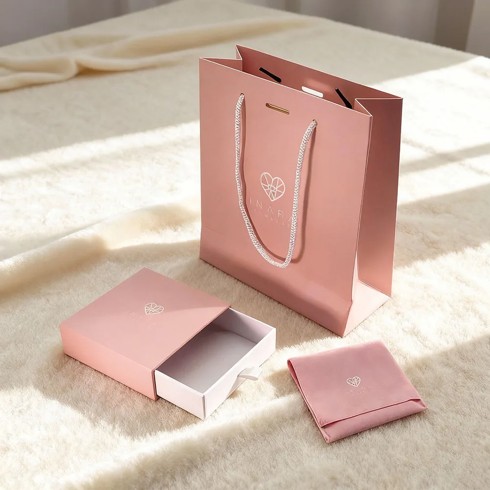 Custom Pink Jewelry Box Wholesale | Mini Drawer-Style Packaging for Women’s Fashion Brands & Boutiques