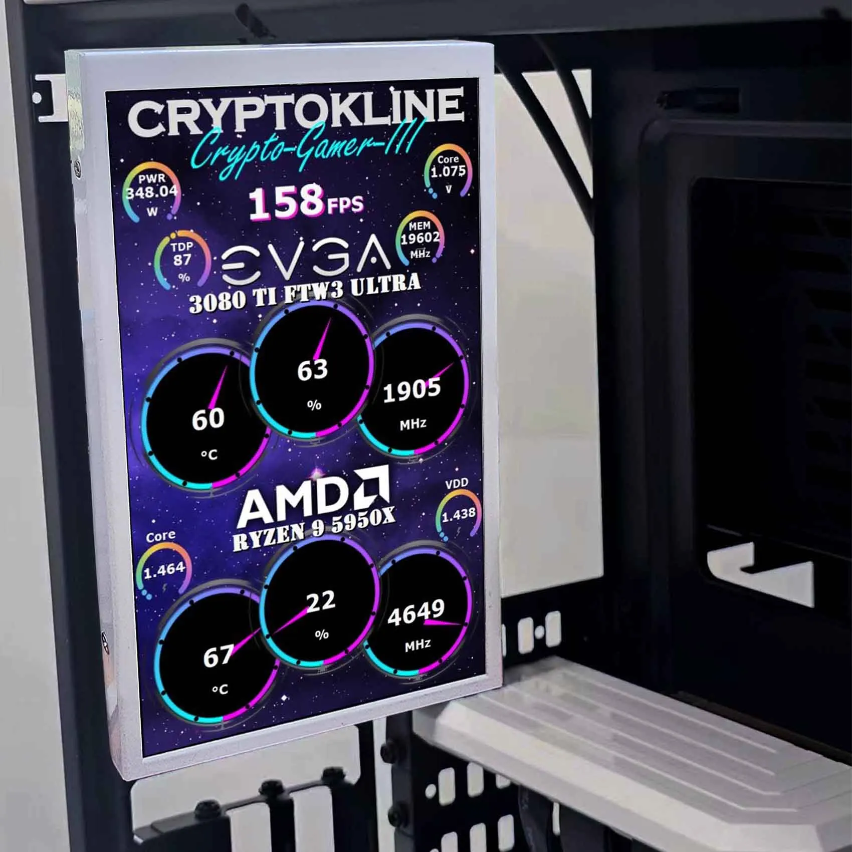 PcケースパネルディスプレイDiyモニターTftLcdモニター8インチ