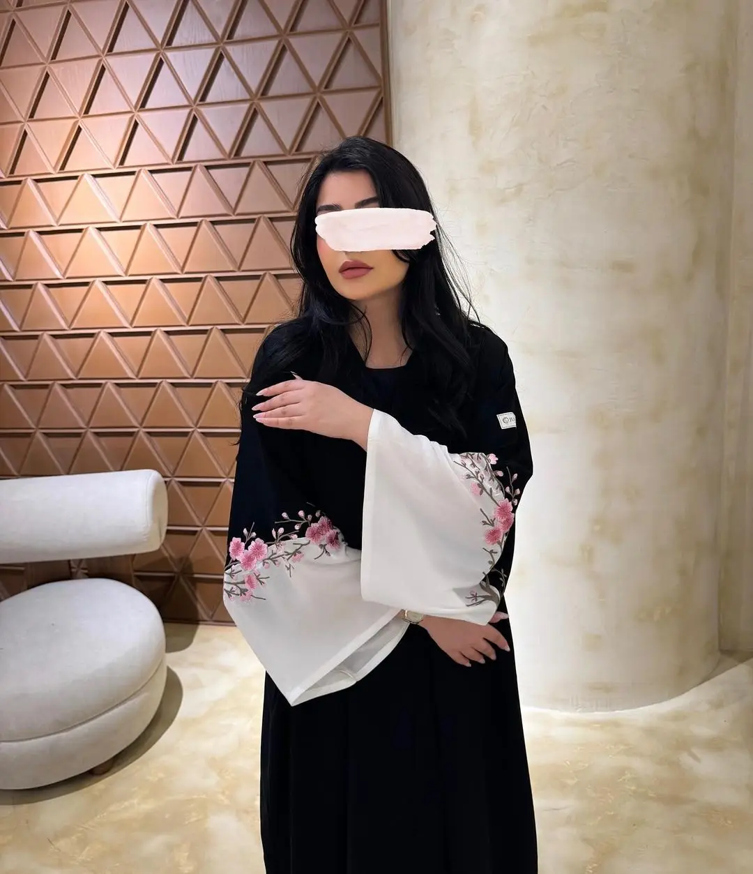 green emerald velvet dress Jameela Baby Pink Classic Open Abaya – 3-Piece Set with Inner, Belt & Hijab