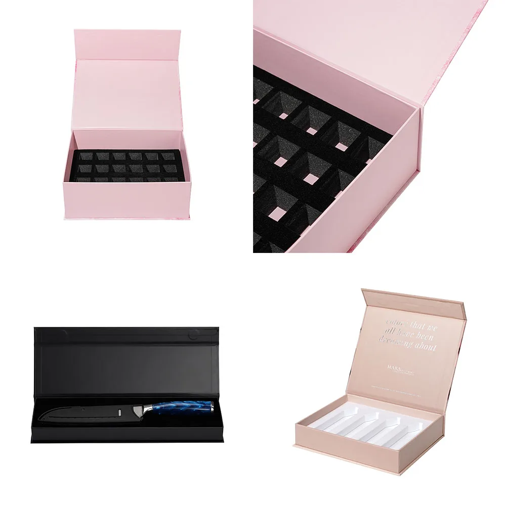 Customized Color Logo Rigid Magnetic Packaging Gift Box with Sponge EVA Plastic Tray