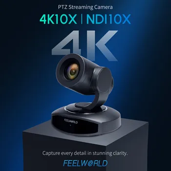FEELWORLD NDI10X Conference Camera, 4K NDI, 10x Zoom, AI Tracking,   USB, PoE Support, for Corporate Meeting Room detail image