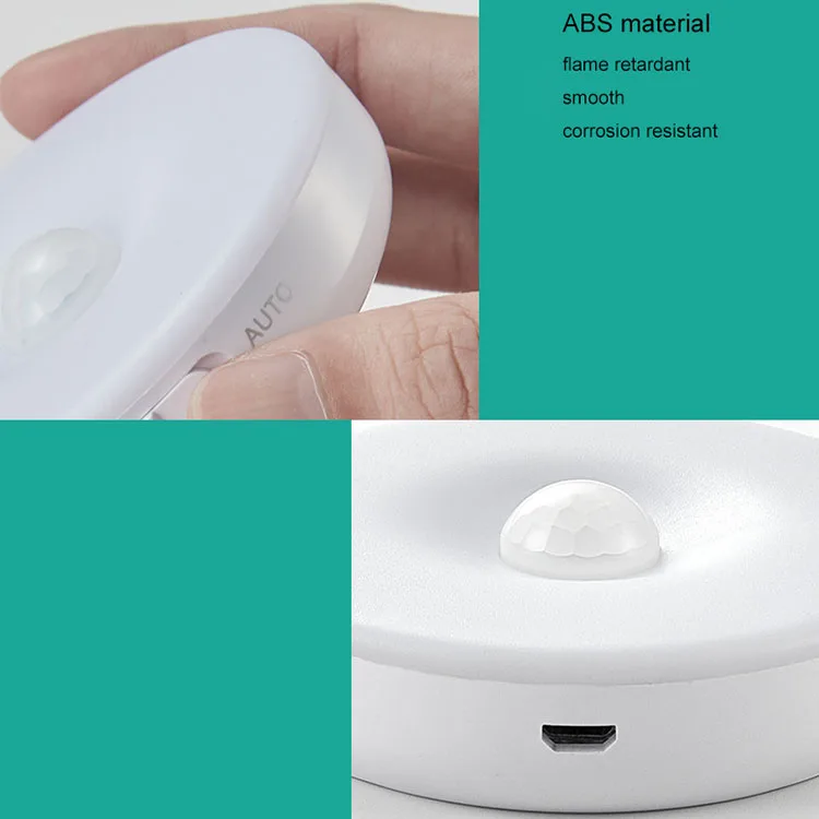 Умный домашний автоматический настенный магнитный светильник для шкафа лестницы сцены Пассивный инфракрасный датчик движения лампочка светодиодный маленький ночник