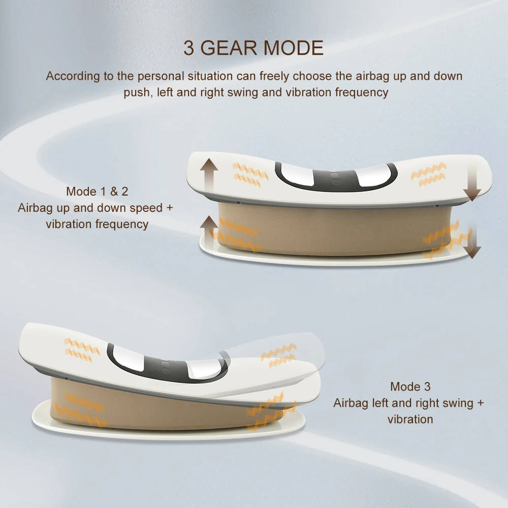 Electric Lumbar Traction Massager Adjustable Vibration Waist Spine Support  Back Massage Machine Inflatable Stretcher