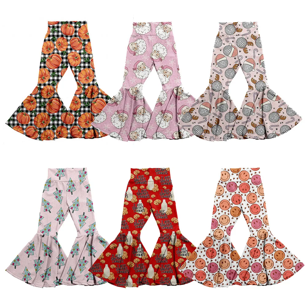 Детские расклешенные брюки с завышенной талией