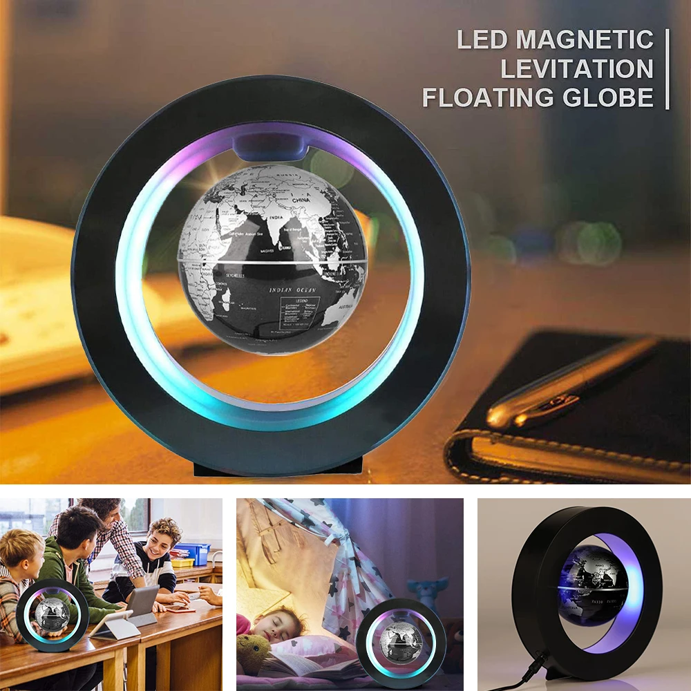 Maglev 554 Levitating Lamp Magnetic Levitation Globe Led World Map Rotating Globe ...