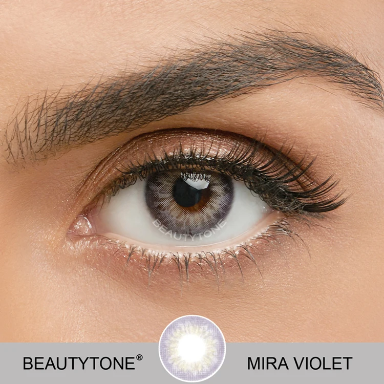 Косметические цветные контактные линзы BeautyTone Mira коричневый 14 диаметров