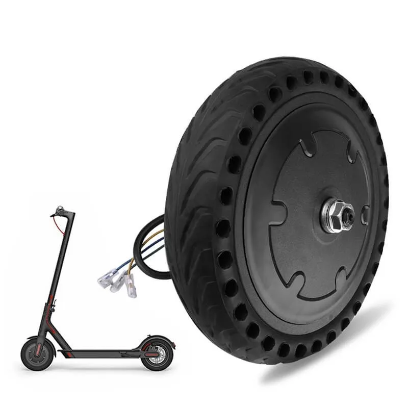 New Image M365 36V 350W Electric Scooter Motor Wheel 8.5 Inch Explosion-proof Solid Tire Set Hub for M365/1S Scooter Parts