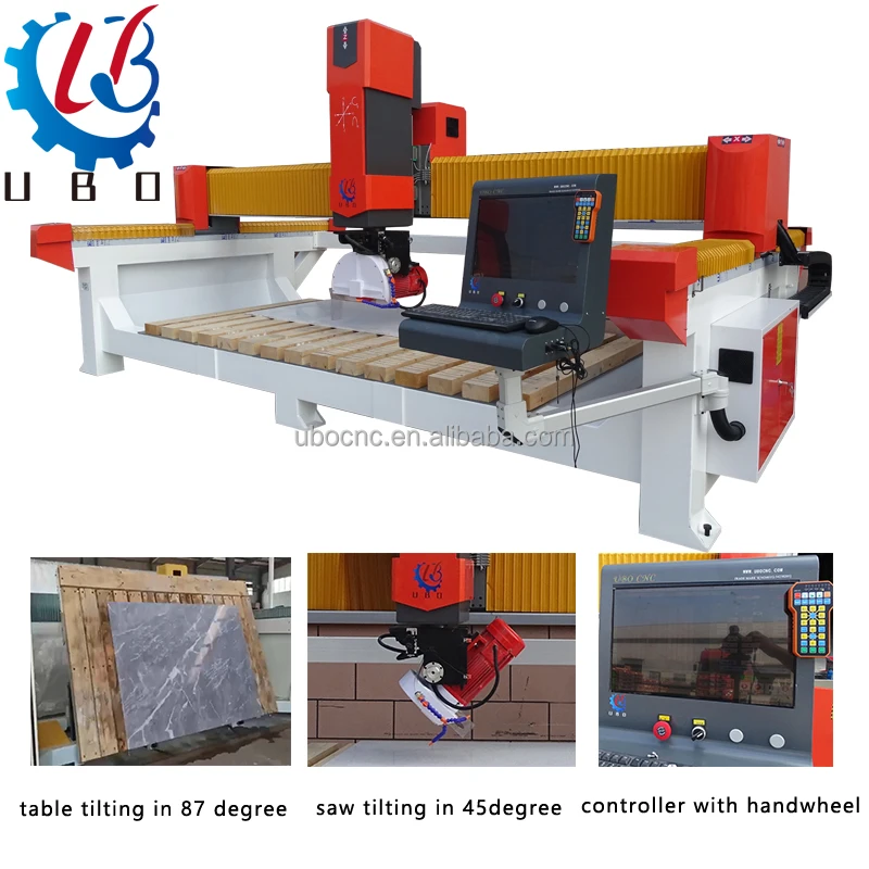Automatic Cnc 4 Axis Bridge Saw Granite Marble Stone Cutting Machine ...