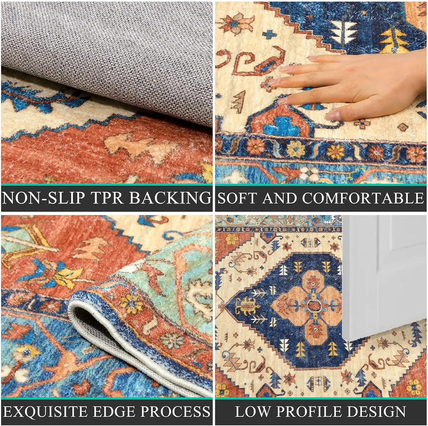 Tapis de prière musulman lavable en polyester jacquard de haute qualité, 80 x 120 cm, antidérapant, pour la maison, le Hajj et les prières à la mosquée._voghion.com