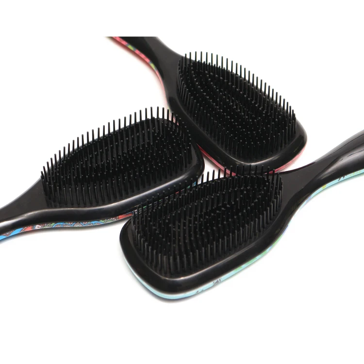 Оптовая продажа профессиональная щетка для волос с пользовательским логотипом нейлоновая кудрявыми волосами