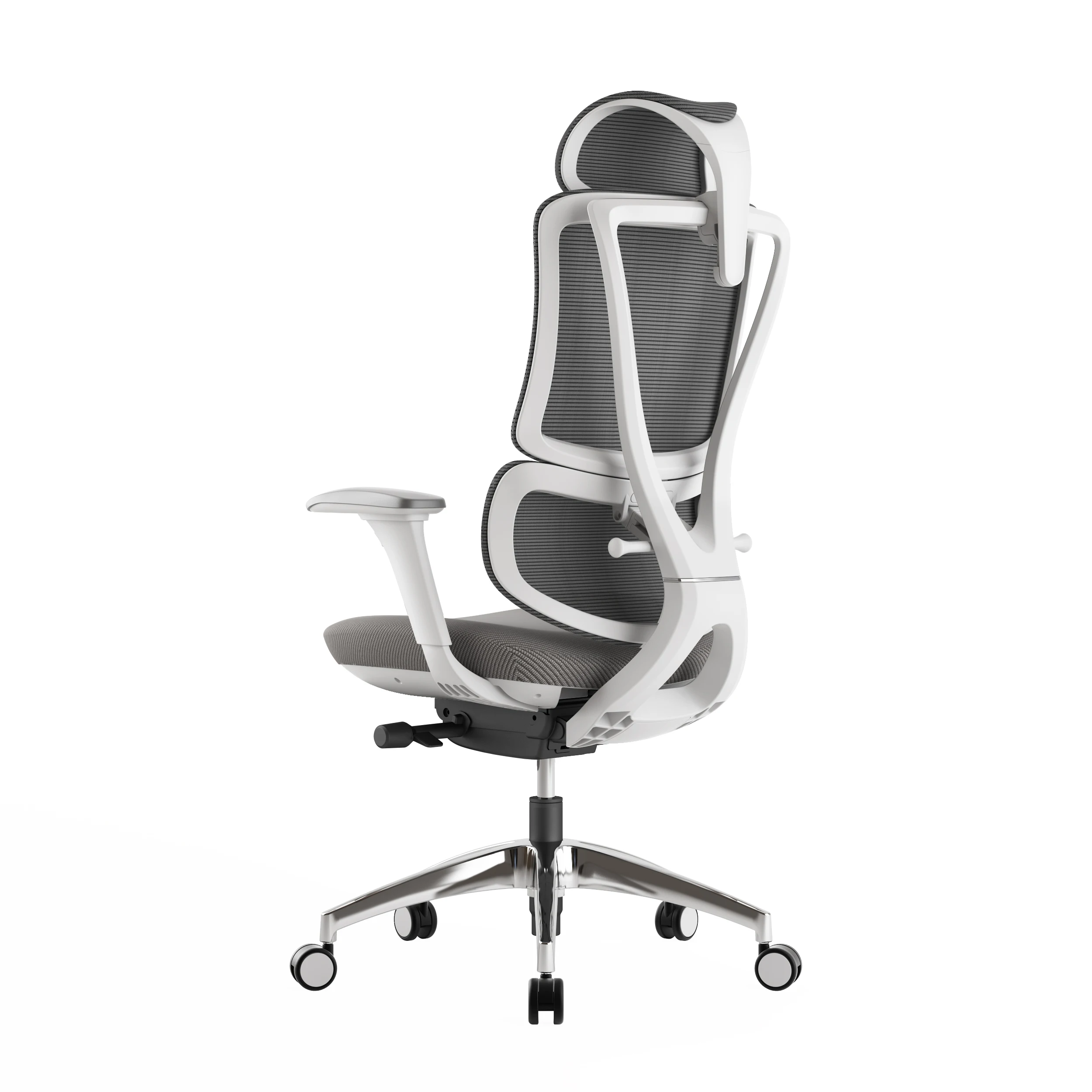 White High Back Functional Mesh Headrest Office Chair supplier