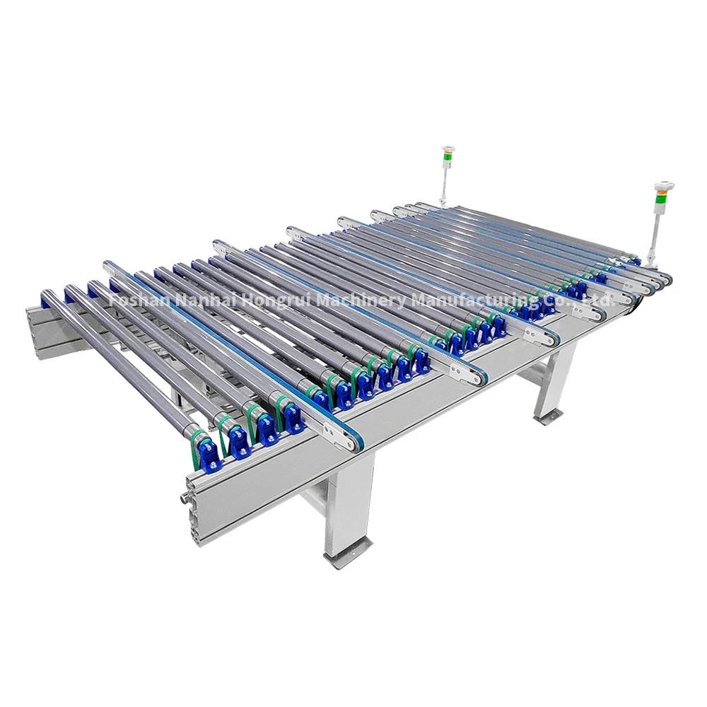 Power roller conveyor with door translation device for simple operation by Hongrui