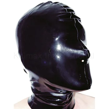 Black Pu Leather Bondage Hood Mask Bdsm Fetish Hood - Buy Bdsm Hood ...