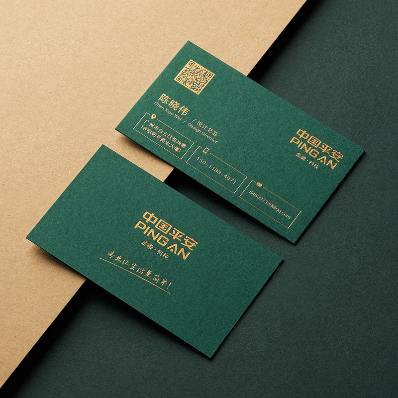 Custom Business Cards Printing Service Paper Name Gold Foil
