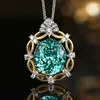Para green pendant with Chopin chain