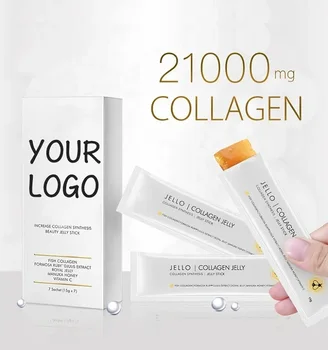 OEM Collagen Jelly Stick Skin Whitening Anti Aging Beauty Supplement 21000mg Collagen Peptide Powder Drink Collagen Jelly Stick