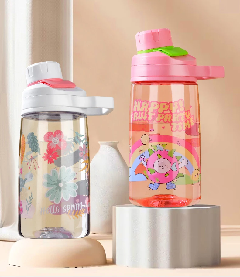 Aohea Kids Water Bottle for School or Travel, 17oz Plastic Water Bottle with Handle, Leak-Proof, BPA-Free Toddler Water Bottle supplier