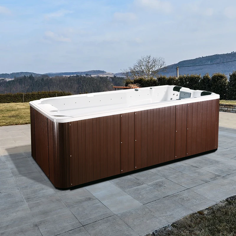 Oem 4 M Pool Spa Above Ground Endless Pool Hot Tub Spa with Endless Swimming Pool