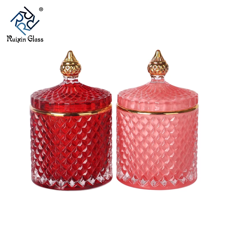 CJ306 Cheap Price Custom Logo Rose Gold Candle Jar With Lid