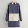 Striped smock - blue