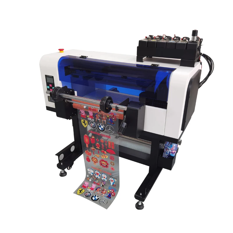 UV Flatbed Printer Mini Size A3 UV Printer Stickers 3D Printing for Phone Case Gifts Pen Ball Bottle Cold Crystal Label Printing