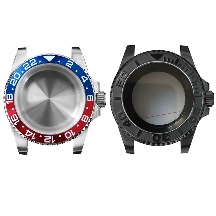 IP PVDメッキ 40mm カスタムサファイア ステンレススチール NH GMT