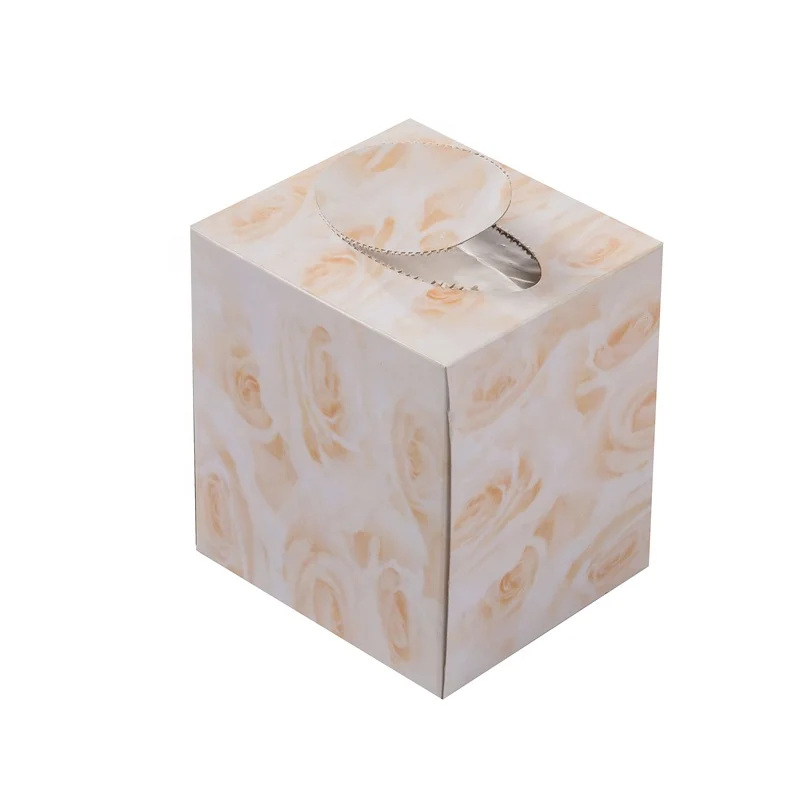 Custom Recycle White Cube Box Soft 1 Ply High Quality Facial Tissue
