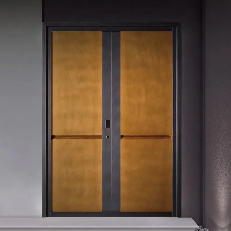 Custom Polished Copper Courtyard Entrance Garden Door Bronze Retractable Courtyard Gate for Villas Factory Direct