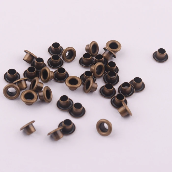 Круглая одежда 3 мм антикварные латунные маленькие металлические люверсы для обуви кружевные покрытие рюкзака 7-10