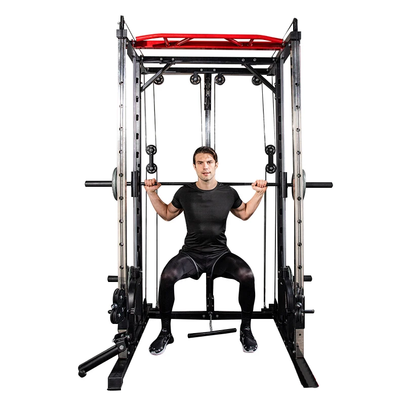 
Commercial Adjustable Smith Multi Function Strength Trainer Smith Machine Gym 