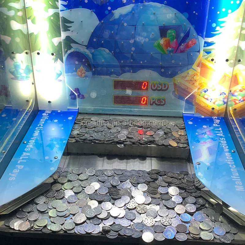 Hot Selling Coin Pusher Machine With Bill Changer Coin Pusher Machine