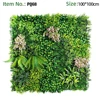 Pannello Murale con Foglie Verde Scuro e Grappoli Rosa Tenue di Felce Floreale